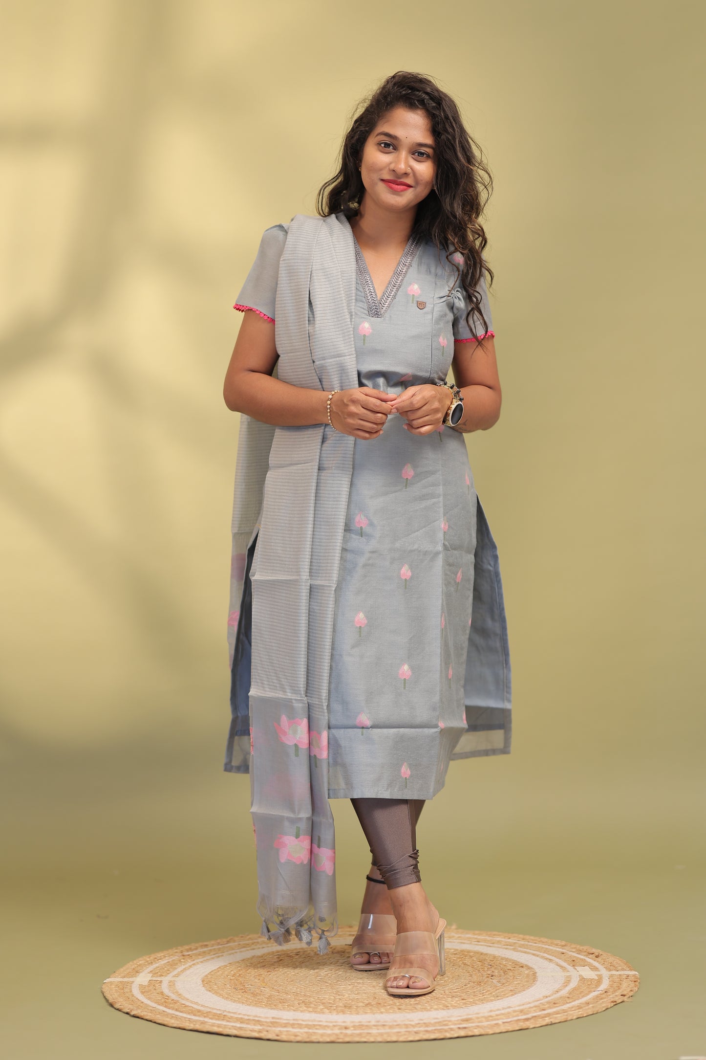 Sajna -grey jute suit