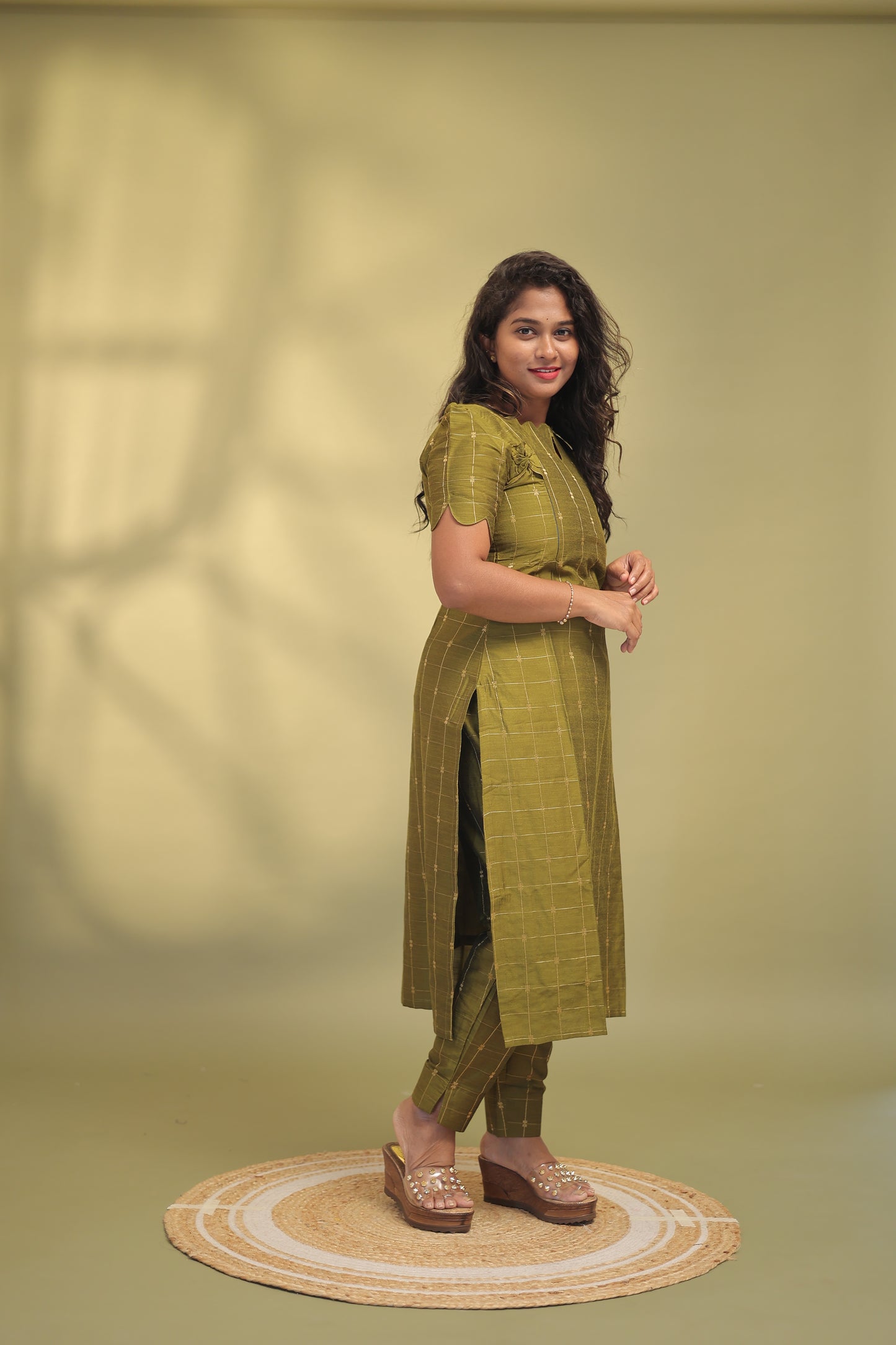 Oorvashi-olive suit