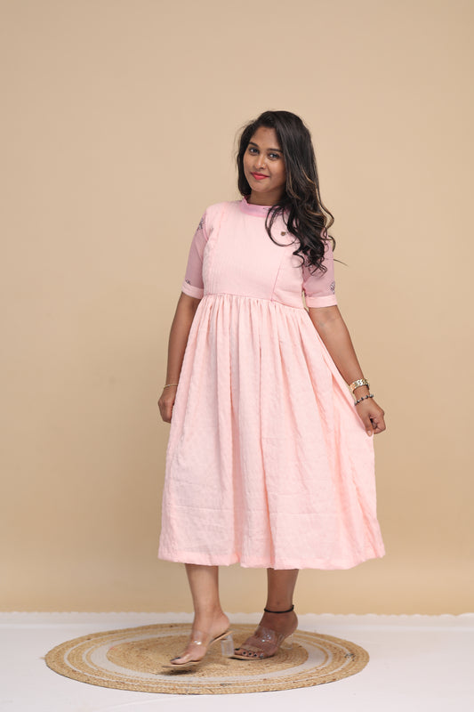 Peachishpink popcorn dress