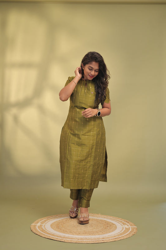 Oorvashi-olive suit