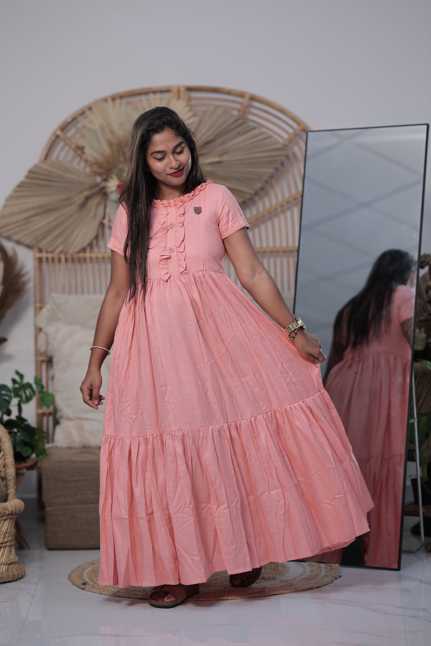 Spun maxi peach