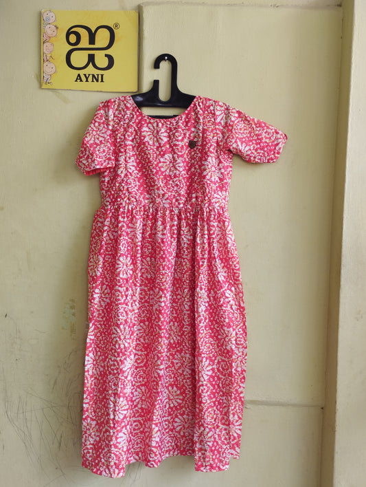 Orange floral frock