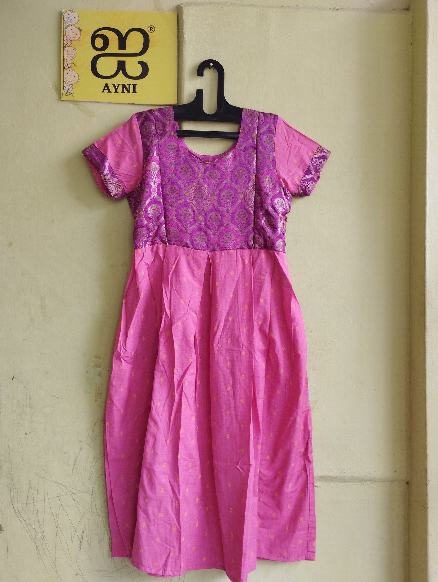 Pink and violet frock