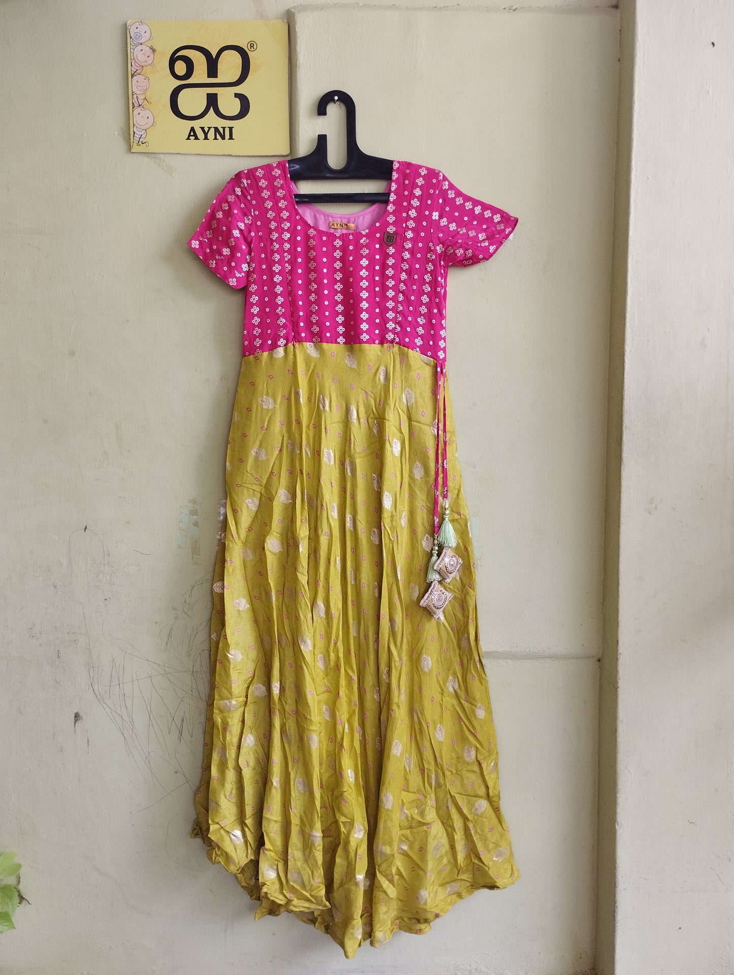 Pink with yellow frock